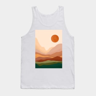 Modern Earthy Tones Mountains 18 Tank Top